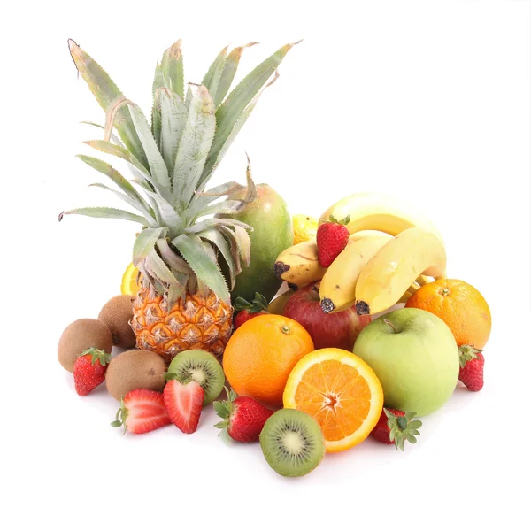 Geïsoleerde hoop van fruit — Stockfoto