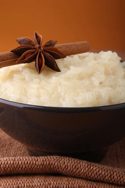 Budín de arroz con canela —  Fotos de Stock