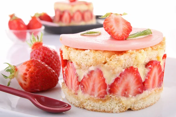 Delicious strawberry dessert — Stock Photo, Image