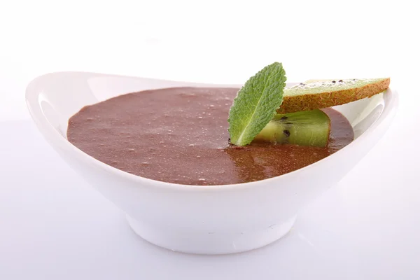 Mousse de chocolate isoaltado — Fotografia de Stock