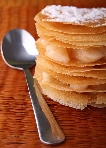 Köstliche Birne mille feuille — Stockfoto