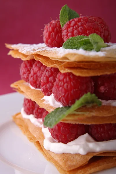 stock image Strawberry dessert cake