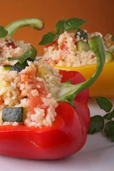 Stuffed pepper with couscous — Stock Photo, Image