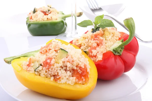Stuffed pepper with couscous — Stock Photo, Image