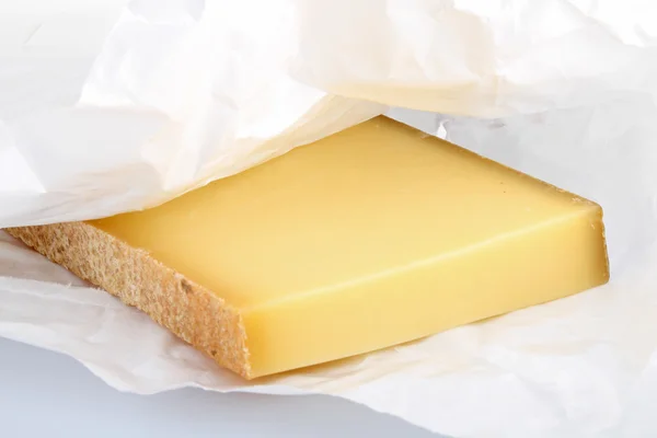 Close-up em fatia de queijo — Fotografia de Stock
