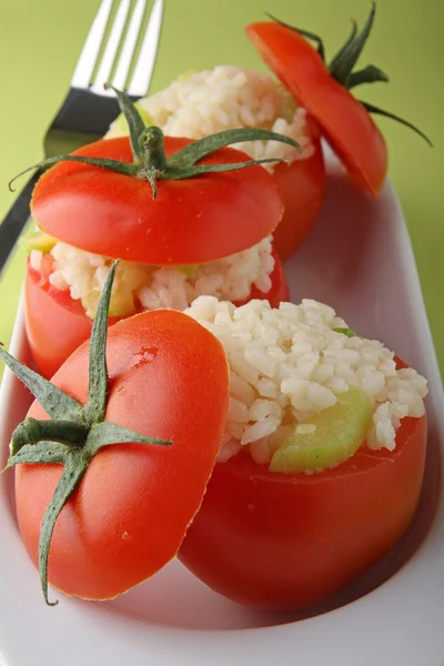 Stuffed tomato with rice — Stock Photo, Image