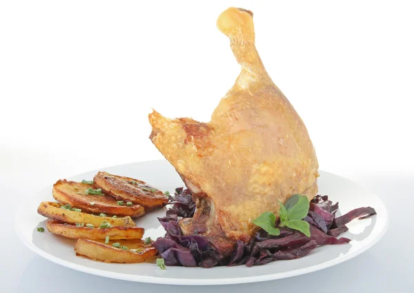 stock image Grilled duck leg