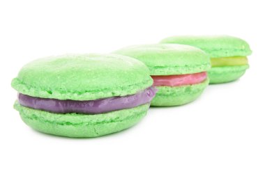 beyaz izole macaroons