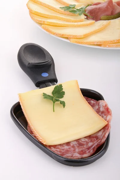 ラクレット チーズのスプーン — ストック写真