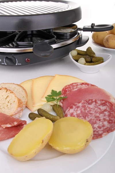 Mahlzeit, Raclette — Stockfoto