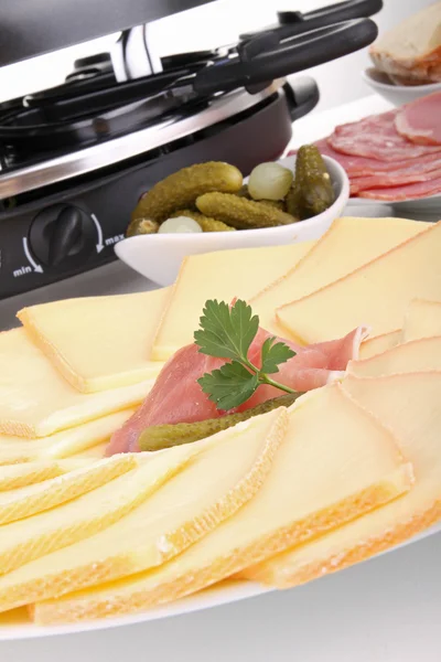 Raclette Peynir tabağı — Stok fotoğraf