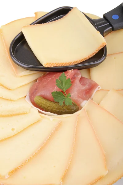 Plat de queijo raclette — Fotografia de Stock