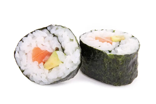Απομονωμένες σούσι σε λευκό — Φωτογραφία Αρχείου
