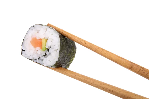 孤立した寿司とお箸 — ストック写真