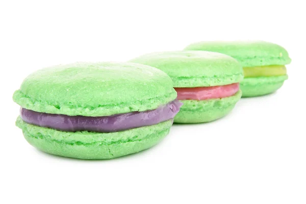 stock image Isolated macaroons on white