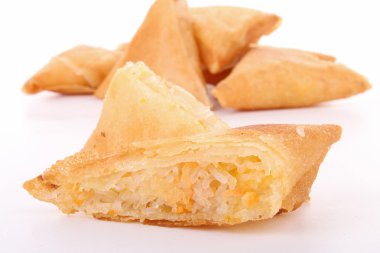 Kızarmış samosa.