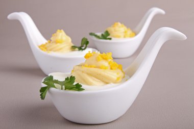 Appetizer, egg and mayonnaise clipart