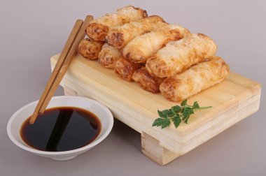 Fried chinese spring roll clipart