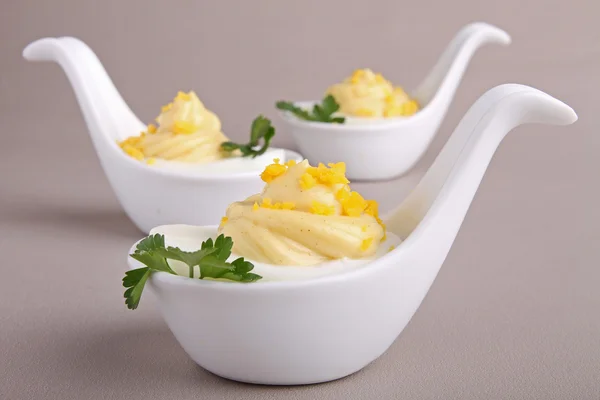 Appetizer, egg and mayonnaise — Stock Photo, Image