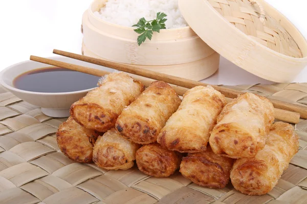 Fried vegetables spring roll — Stock Photo, Image
