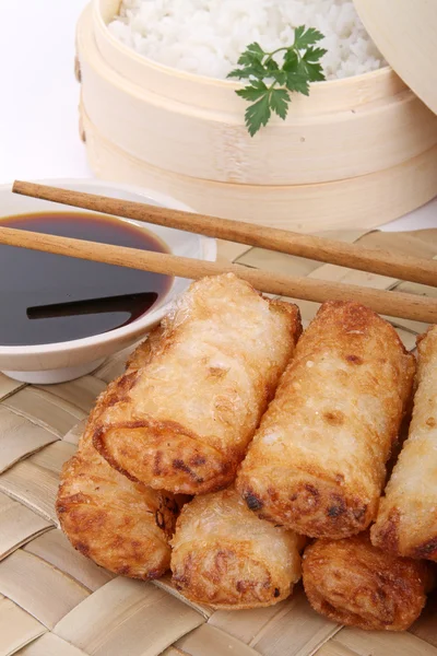 Fried vegetables spring roll — Stock Photo, Image