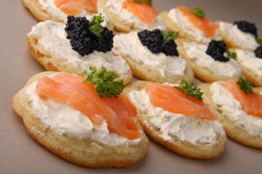 Finger food,canapes clipart