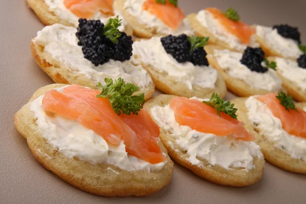 Finger food,canapes — Stock Photo, Image