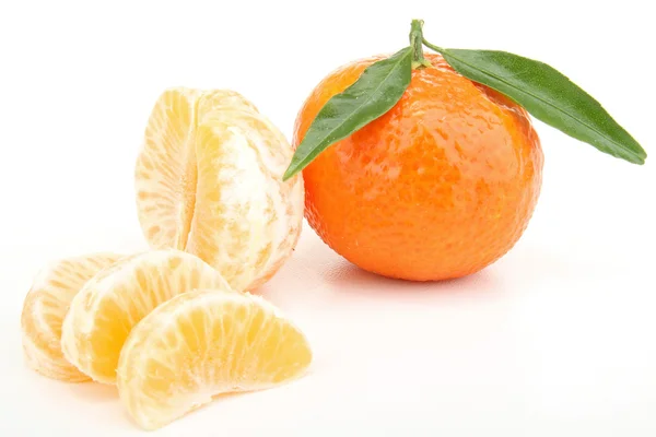 Beyaz izole clementine — Stok fotoğraf