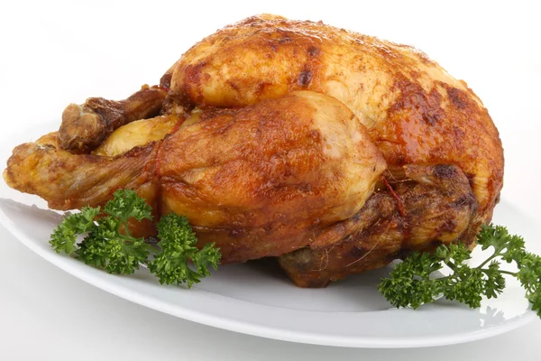 Isolated roast chicken — Stock Photo, Image