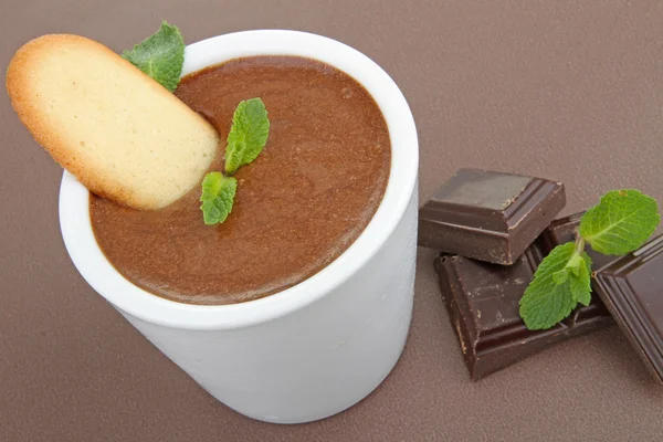 Läcker chokladmousse — Stockfoto
