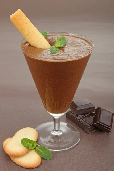 Mousse delicioase de ciocolată — Fotografie, imagine de stoc