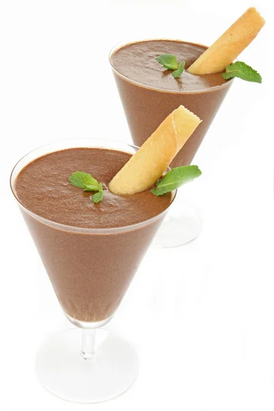 Finom csokoládé mousse — Stock Fotó