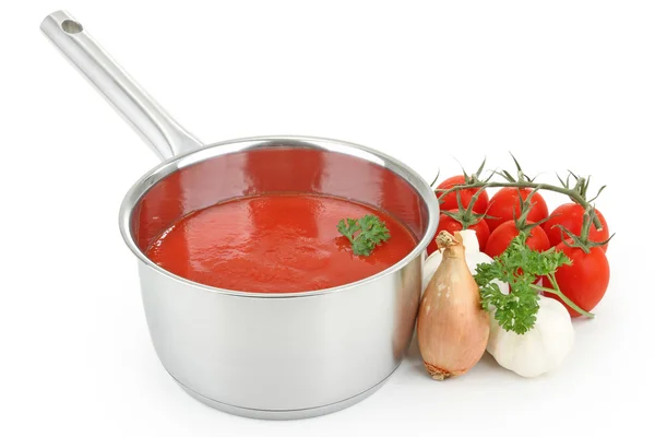 Ізольований томатний соус на білому — стокове фото