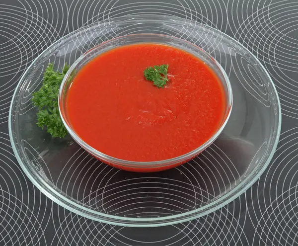 Schaal tomatensoep — Stockfoto