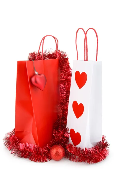 Geïsoleerde christmas shopping bag — Stockfoto