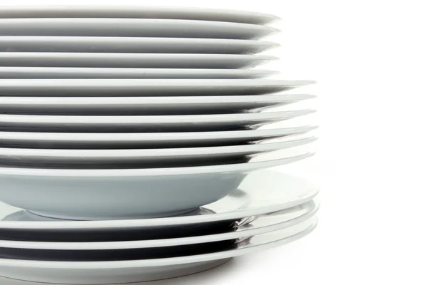 Стек тарелок — стоковое фото