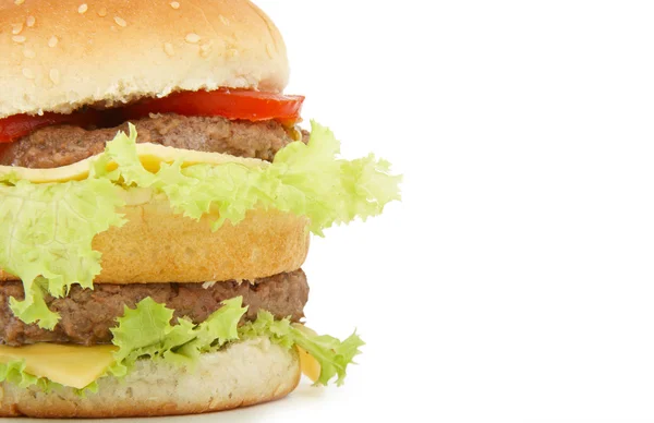 Hamburger isolated on white — Stock Photo, Image