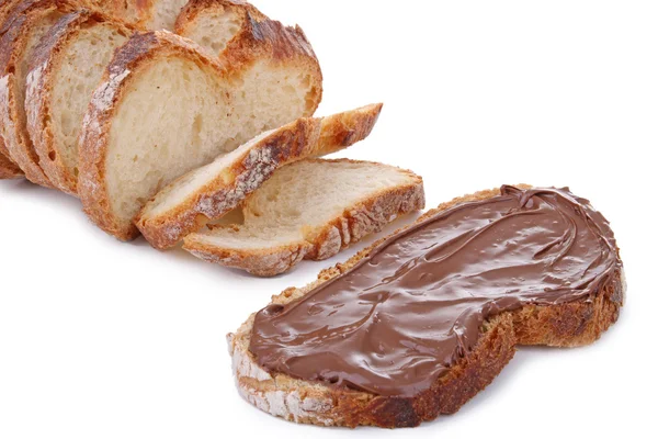 Bread and chocolate — Stock Photo, Image