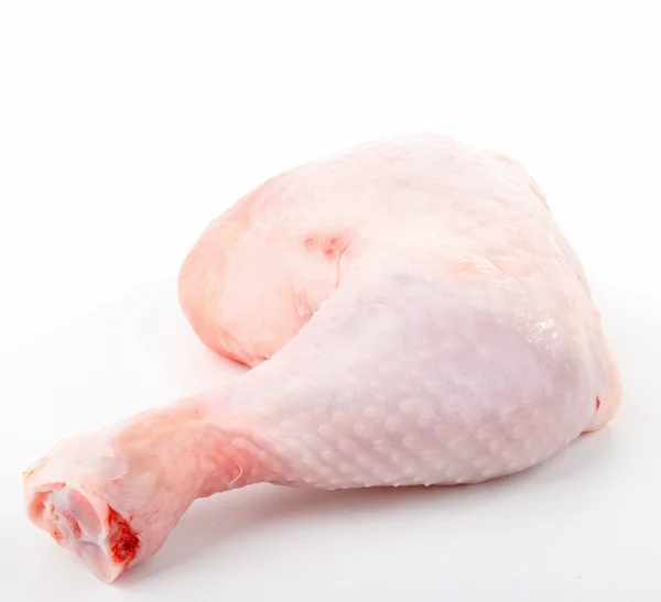 Kurczak na białym tle noga — Zdjęcie stockowe