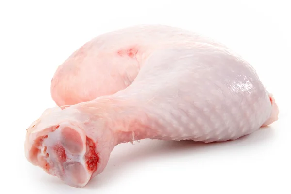 Kurczak na białym tle noga — Zdjęcie stockowe