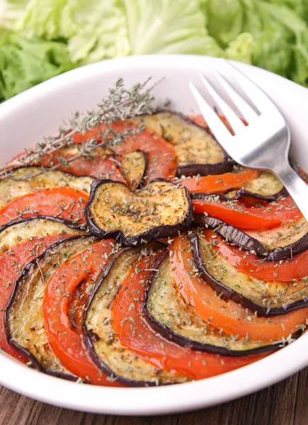 Gourmet tian,eggplant and tomato — Stock Photo, Image