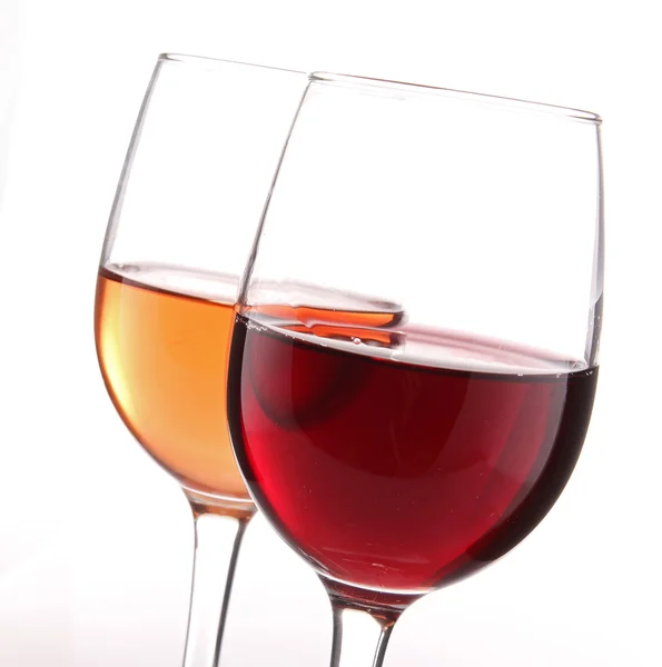 Occhiali da vino isolati — Foto Stock