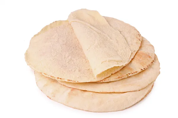 Geïsoleerde pita brood — Stockfoto