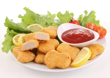 Nuggets and ketchup clipart