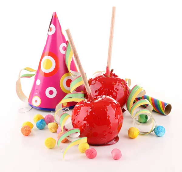 Karamella alma és ünnepi dekoráció — Stock Fotó