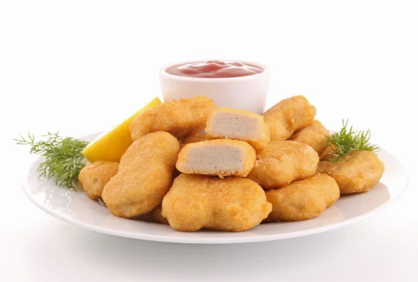 Plate of nuggets — Stock Photo, Image