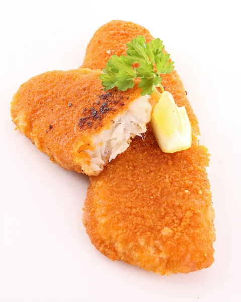 Peixe frito isolado — Fotografia de Stock