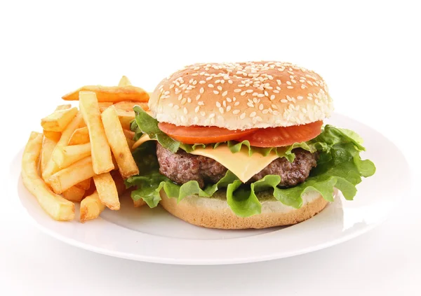 Isolated hamburger — Stock Photo, Image