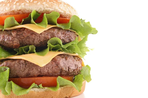 Изолированный гамбургер — стоковое фото
