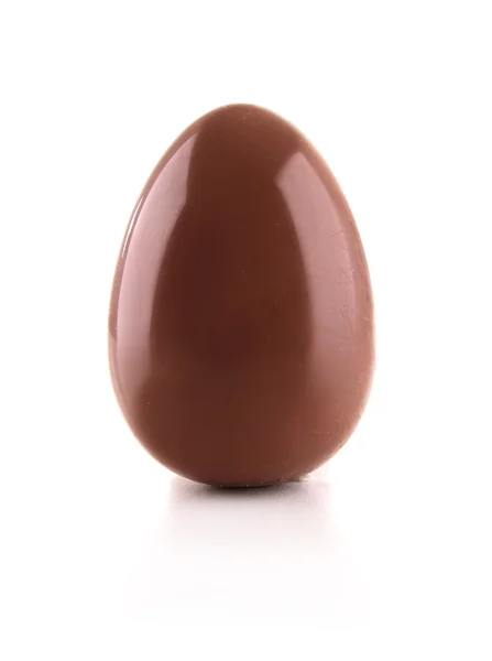 Isolated single chocolate egg — Stock Photo, Image